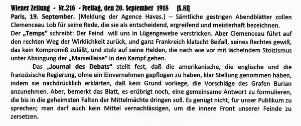 1918-09-20-02-Kommentar zu Clemenceau-WZ