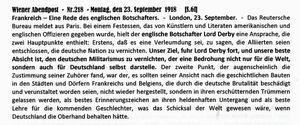 1918-09-23-01-engl Botschafter über D-Wiener Abendpost