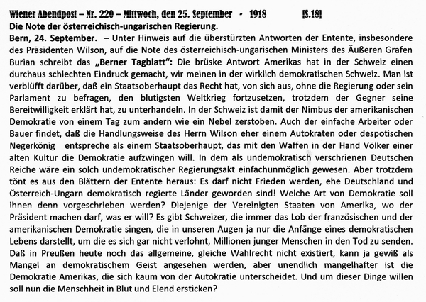1918-09-25-Schweizer_Presse_Rede_Burian-Wiener_Zeitung