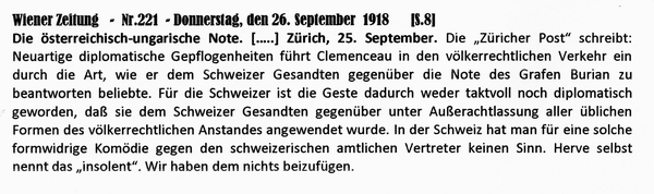 1918-09-26-schweizer_Kommentar_zu_Clemenceau_ausserung-Wiener_Zeitung
