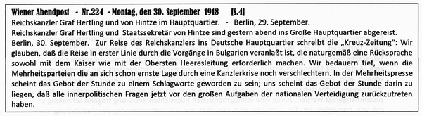 1918-09-30-Hertling ins Hauptquartier-Wiener Zeitung