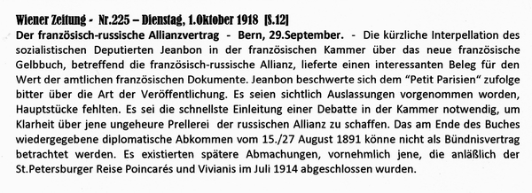 1918-10-01-Französisch-russische Allianz-Wiener Zeitung