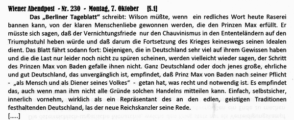 1918-10-07-Friedensangebot Deutschlands-Wiener Abendpost-07